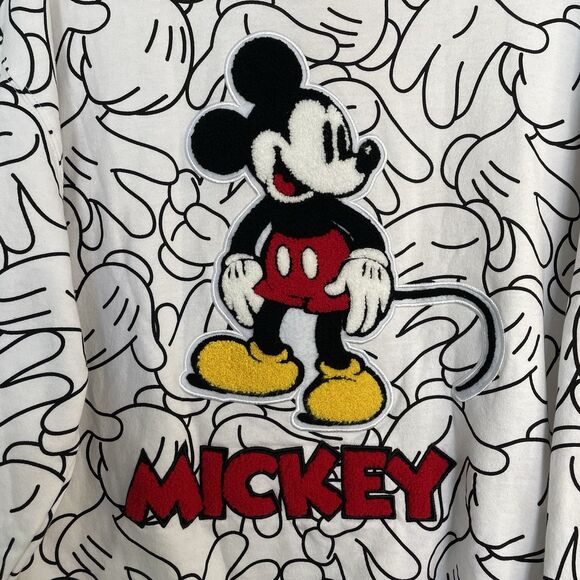 Disney 100 Mickey Mouse Sweatshirt w/Chenille Patch 100th Anniversary Si… - Picture 2 of 7